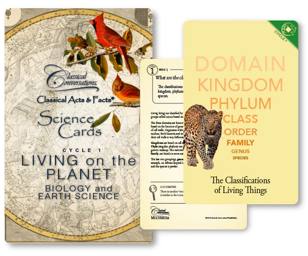 Classical Acts & Facts® Science Cards Biology and Earth Science, Cycle 1