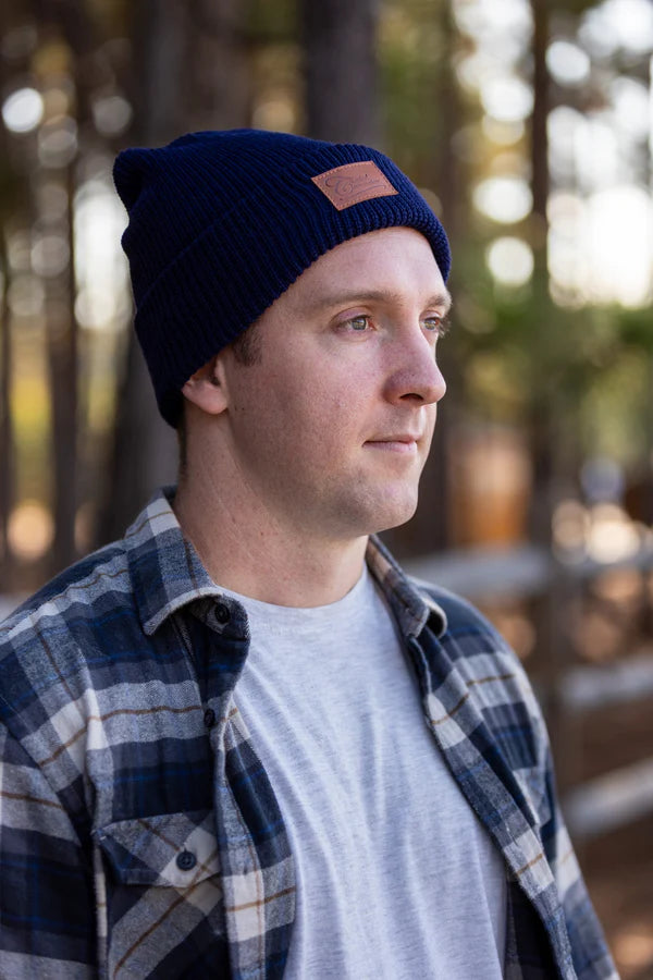 Beanie No Pom (Navy)