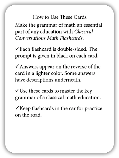 Math Flashcards Exponents: The Forms of Powers