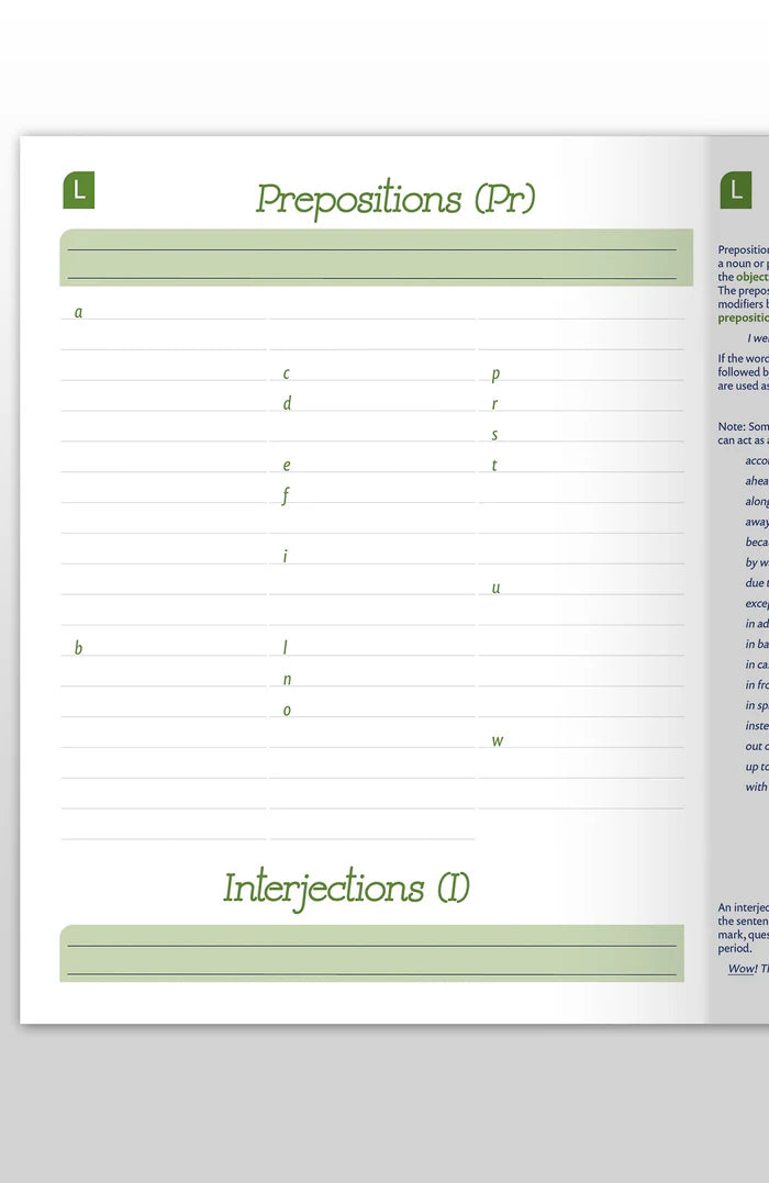 Trivium Tables® Nouns and Modifiers