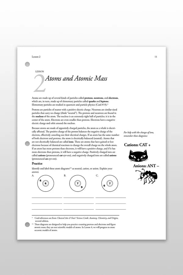 Discovering Atomos: A Grammatical Introduction to Atomic Processes in Chemistry