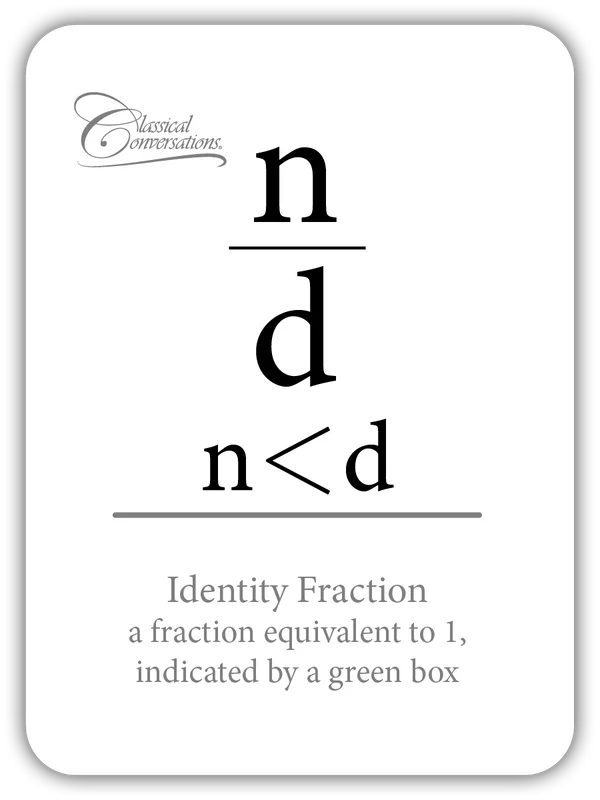 Fractions: Equivalencies and Properties (Math Flashcards)