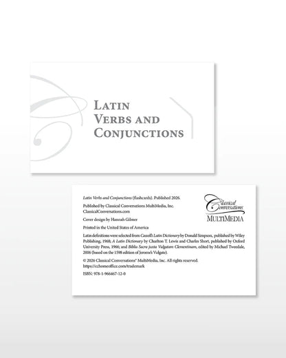 Latin Verbs and Conjunctions Flashcards