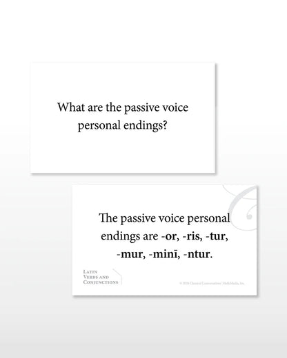 Latin Verbs and Conjunctions Flashcards