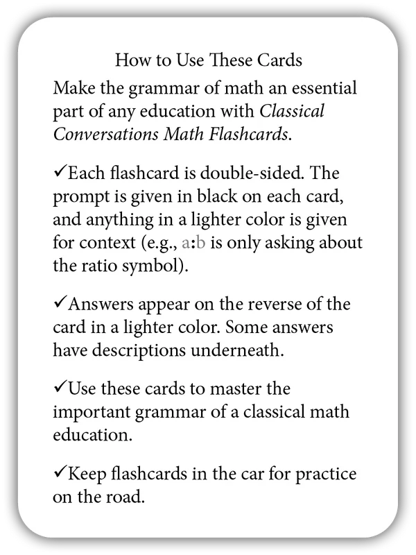 Notations: Symbols and Abbreviations (Math Flashcards)