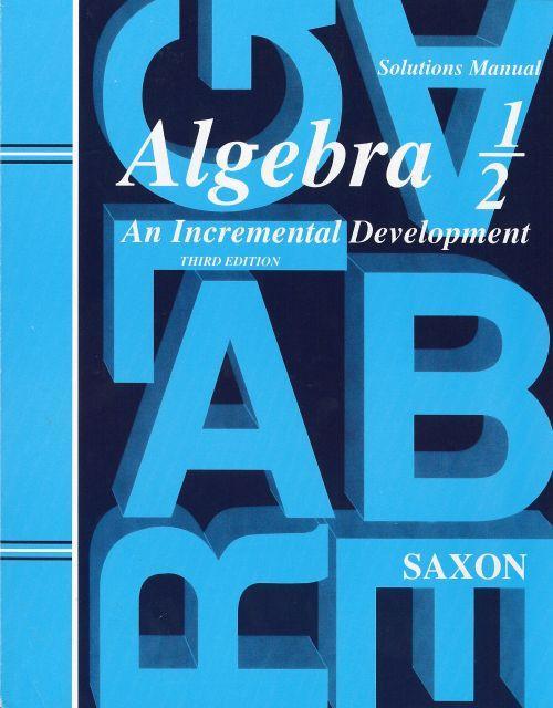 SAXON ALGEBRA 1/2 SOLUTIONS MANUAL