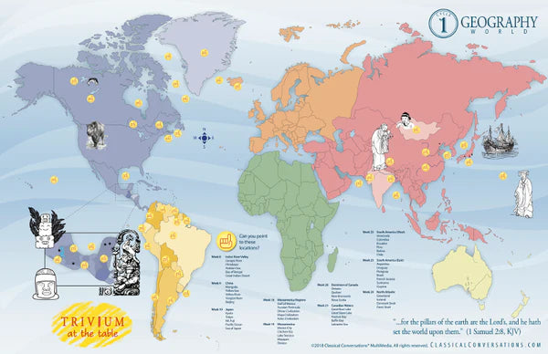 TRIVIUM AT THE TABLE PLACEMATS: CYCLE 1 GEOGRAPHY (SET OF 2)