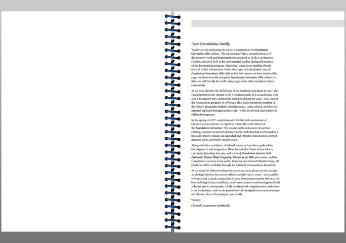 Foundations Curriculum, Cycle 3