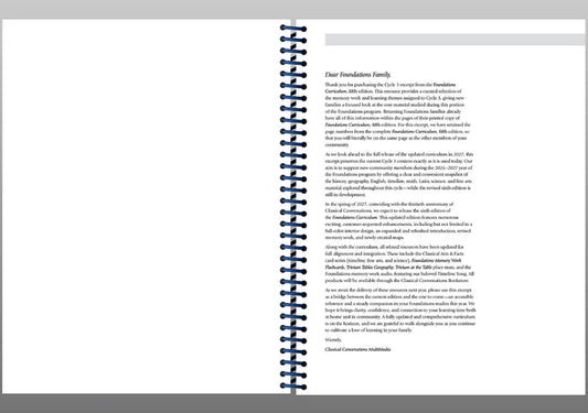Foundations Curriculum, Cycle 3