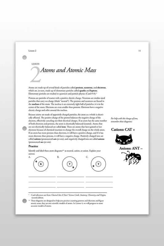 Discovering Atomos: A Grammatical Introduction to Atomic Processes in Chemistry